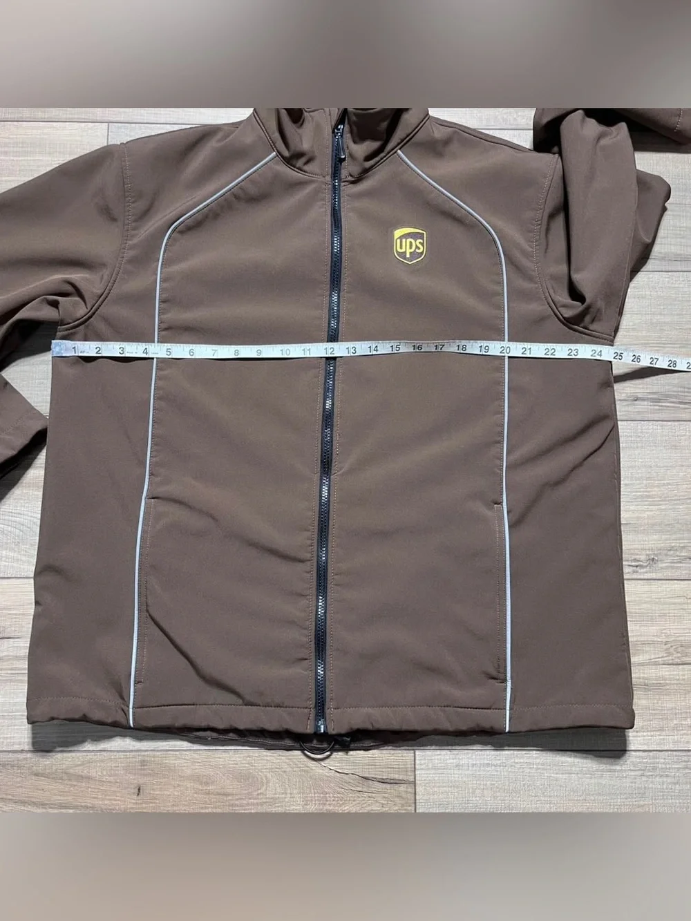 WearGuard Mens UPS Full Zip Softshell Water Resistant Fleece Lined Jacket Large